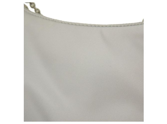 Borsa Satchel Prada Re Edition 2005 in Re-Nylon Grigio Marrone - vista 8