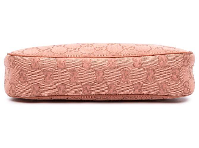 Borsa a tracolla Gucci Ophidia piccola in tela GG rosa - vista 3