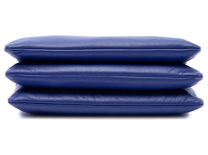 Céline Celine Trio Crossbody Large aus blauem Lammleder - Ansicht 3