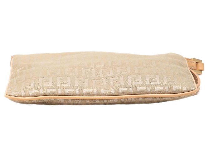 Borsa a tracolla Fendi Beige Zucchino Canvas - vista 3