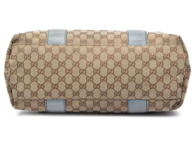 Gucci Beige Medium GG Canvas Bamboo Libeccio Tote - Ansicht 3
