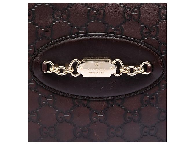 Borsa a tracolla Gucci Brown Guccissima Punch Marrone Marrone scuro - vista 5