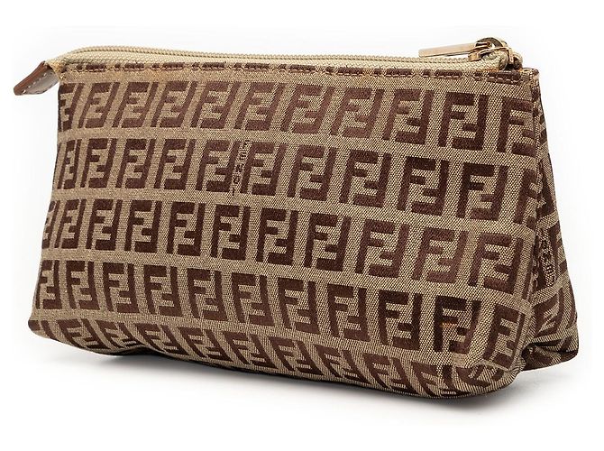 Fendi Zucchino Canvas Pouch Braun - Ansicht 2