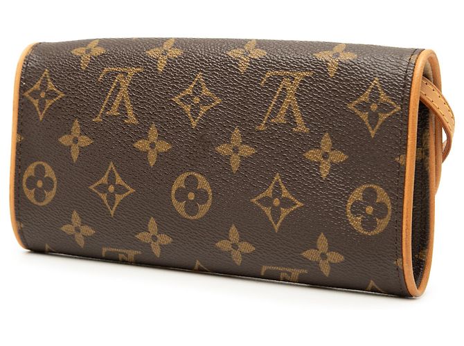 Louis Vuitton Brown Monogram Pochette Twin PM Marrone - vista 2