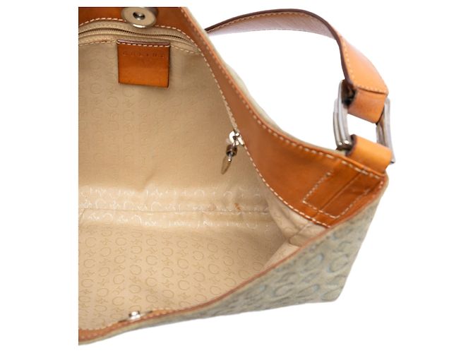 Céline Borsa a tracolla Celine Brown C Macadam in camoscio Marrone Beige - vista 4