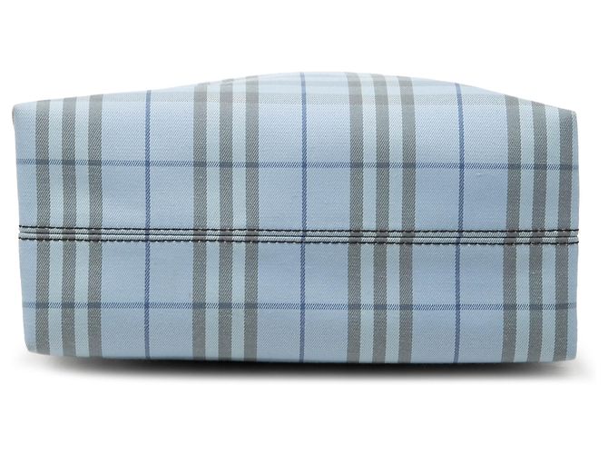 Borsa Burberry Blue House Check Canvas Blu chiaro - vista 3
