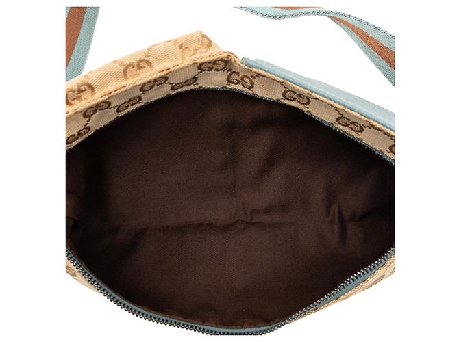 Borsa cintura Gucci Beige GG Canvas Web con doppia tasca - vista 4