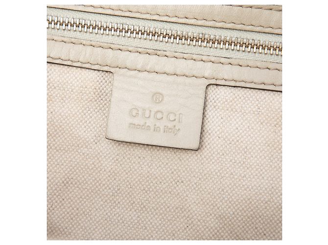 Gucci Mayfair Tote aus beigem GG Canvas mit Web-Streifen - Ansicht 5