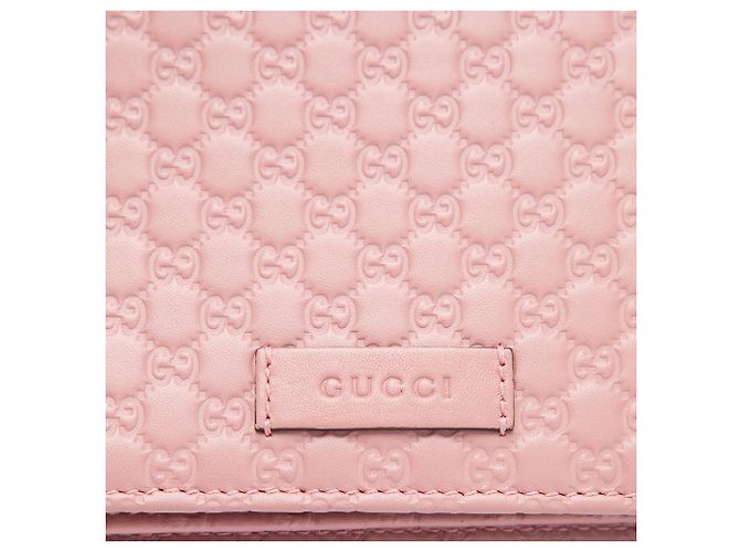 Portafoglio con tracolla Gucci Pink Microguccissima Rosa - vista 5