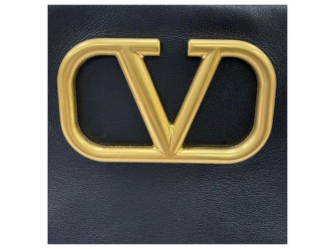Necessaire VLogo in pelle di vitello nera Valentino Nero - vista 6