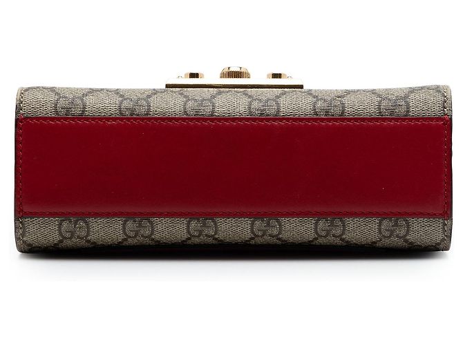 Gucci Beige Small GG Supreme Padlock Crossbody - vista 3
