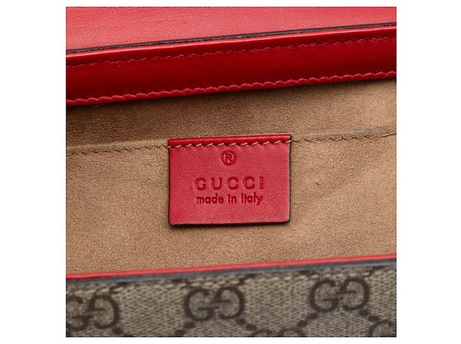 Gucci Beige Small GG Supreme Padlock Crossbody - vista 5