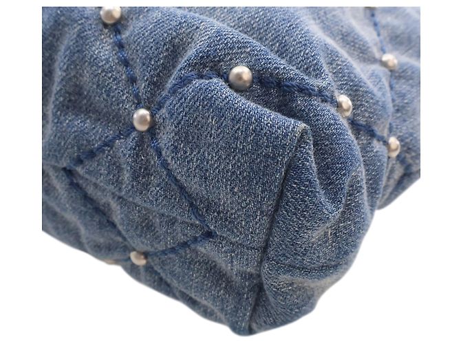 Borsa Chanel Blue Mini Denim Studded 22 - vista 10