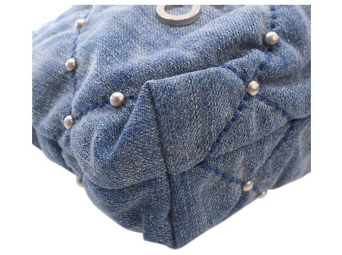 Borsa Chanel Blue Mini Denim Studded 22 - vista 11
