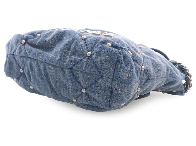 Borsa Chanel Blue Mini Denim Studded 22 - vista 12