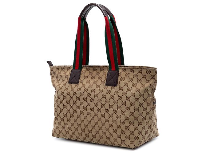 Gucci Beige GG Canvas Web Tote - Ansicht 2