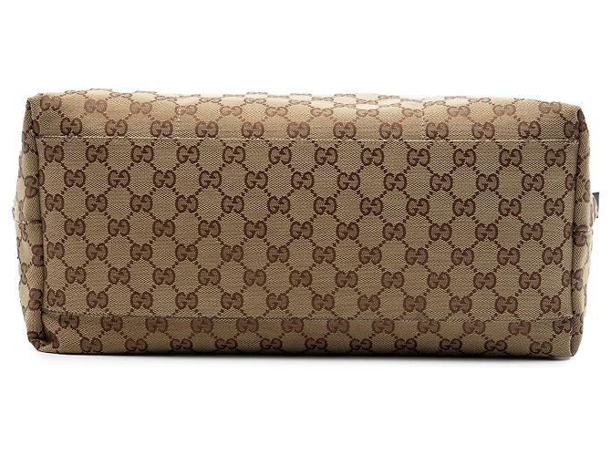 Gucci Beige GG Canvas Web Tote - Ansicht 3