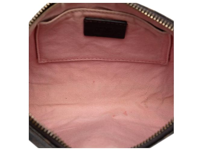 Pochette Fendi Brown Zucca Spalmati con catena Marrone - vista 4