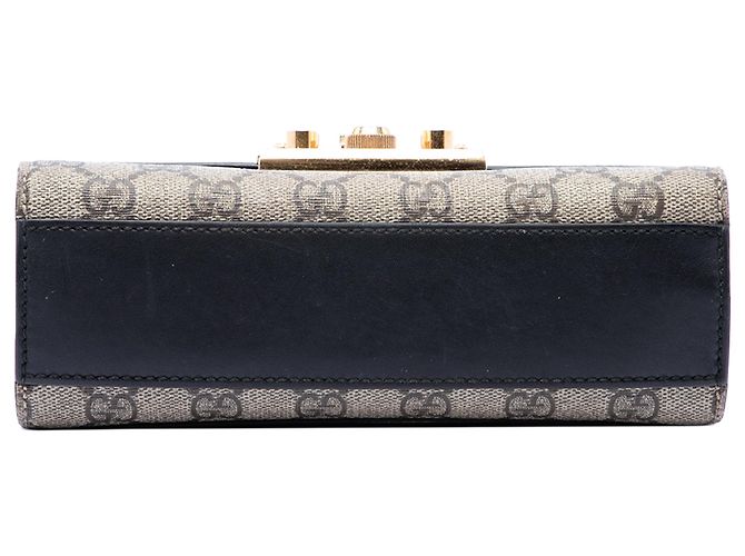 Gucci Beige Small GG Supreme Padlock Crossbody - vista 3