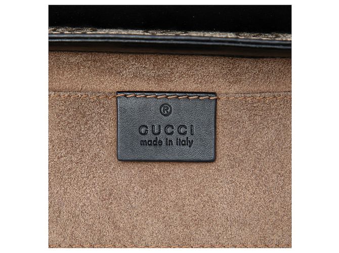 Gucci Beige Small GG Supreme Padlock Crossbody - vista 5
