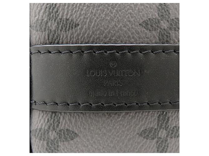 Louis Vuitton Black Monogram Eclipse Reverse Keepall Bandouliere 25 Nero - vista 6