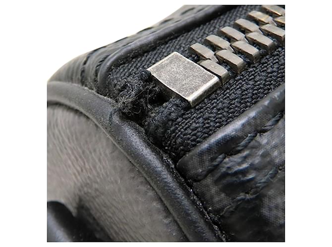 Louis Vuitton Black Monogram Eclipse Reverse Keepall Bandouliere 25 Nero - vista 9