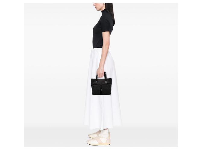 Borsa a mano Gucci in tela GG nera Nero - vista 6