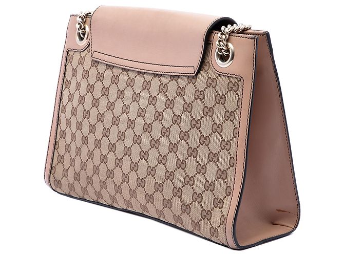 Borsa a tracolla Gucci Emily Large in tela GG beige - vista 2