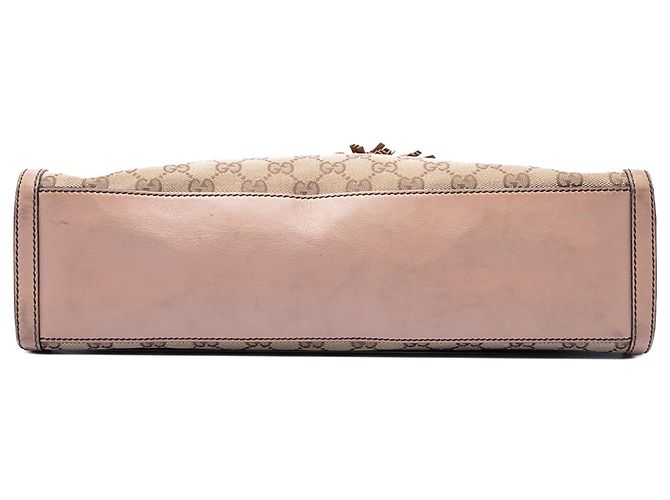 Borsa a tracolla Gucci Emily Large in tela GG beige - vista 3