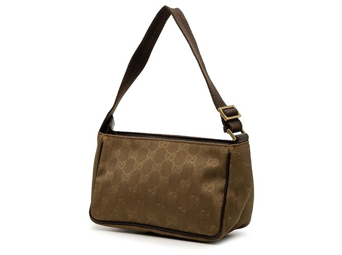 Borsa a mano Gucci in tela GG marrone - vista 2
