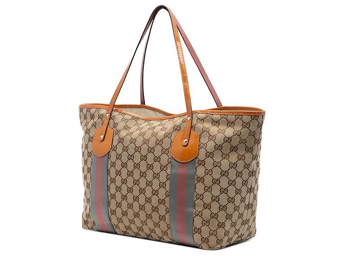 Borsa Tote Gucci Beige GG Canvas Web Jolie - vista 2