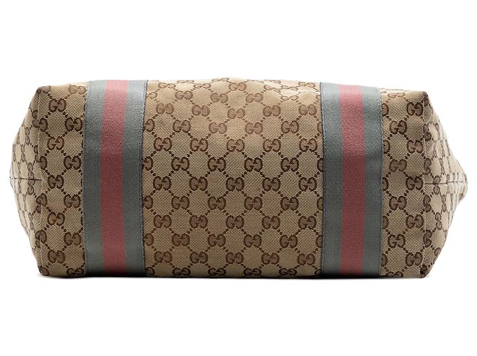 Borsa Tote Gucci Beige GG Canvas Web Jolie - vista 3