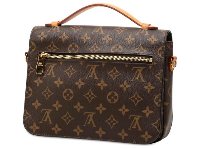 Louis Vuitton Brown Monogram Pochette Metis Marrone - vista 2