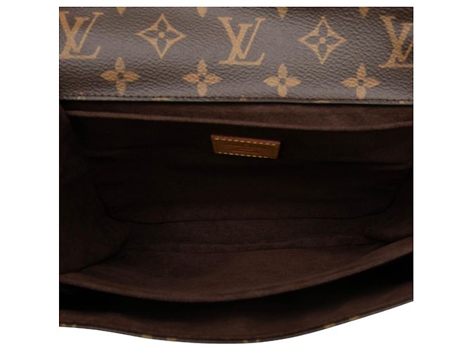 Louis Vuitton Brown Monogram Pochette Metis Marrone - vista 4