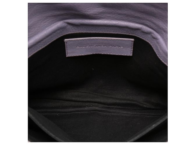 Clutch a Busta Classica Motocross Balenciaga in pelle di agnello viola - vista 4