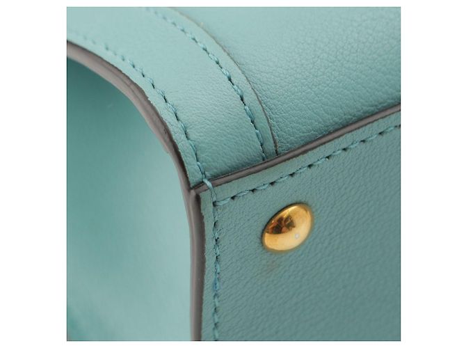 Borsa Gucci Blue Mini Calfskin Bamboo Diana Satchel Blu chiaro - vista 9