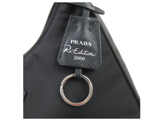 Borsa a tracolla Prada Mini Re Nylon Re Edition 2000 Nera Nero - vista 9