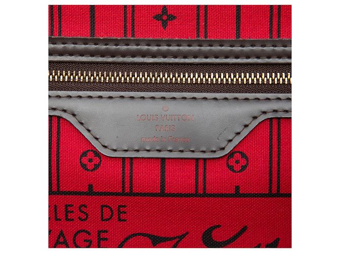 Louis Vuitton Brown Damier Ebene Neverfull GM Marrone - vista 5