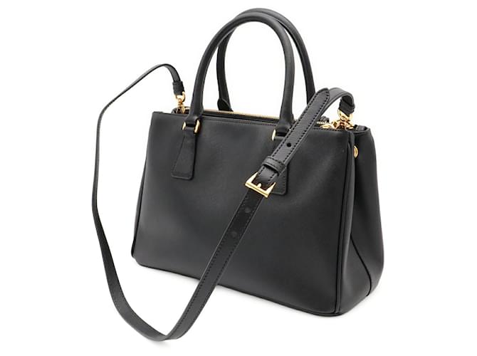 Borsa a mano Prada Triangle Galleria Medium Nero - vista 3