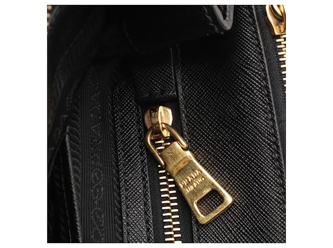 Borsa a mano Prada Triangle Galleria Medium Nero - vista 9
