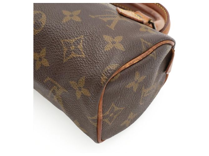 Borsa a mano Louis Vuitton Monogram Mini Speedy Marrone - vista 4
