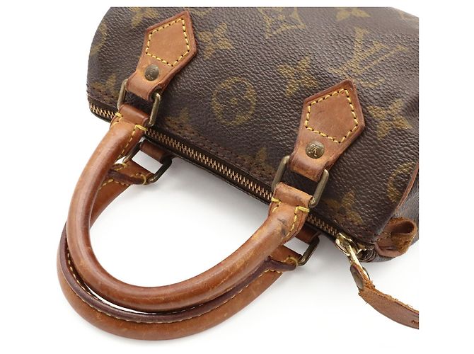 Borsa a mano Louis Vuitton Monogram Mini Speedy Marrone - vista 5