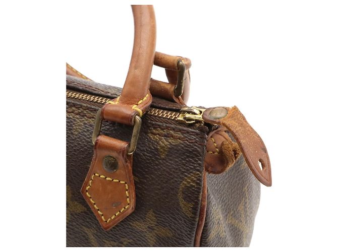 Borsa a mano Louis Vuitton Monogram Mini Speedy Marrone - vista 6