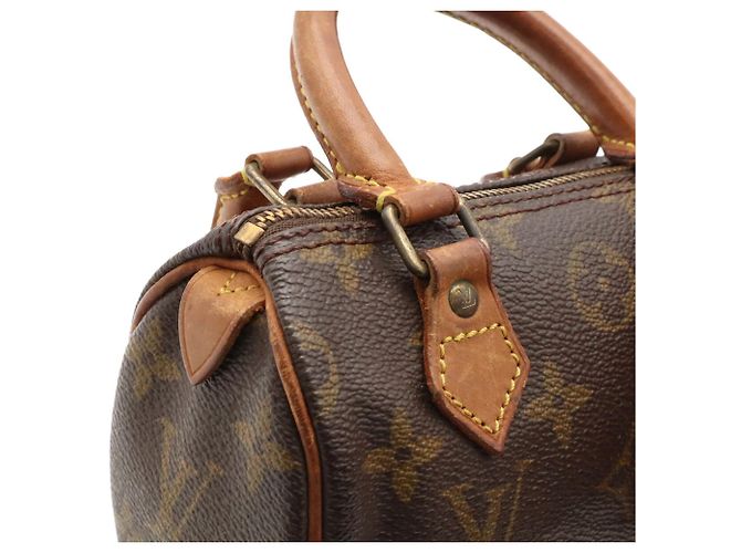 Borsa a mano Louis Vuitton Monogram Mini Speedy Marrone - vista 7