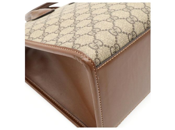 Borsa Tote Gucci GG Small Marrone Crudo - vista 4