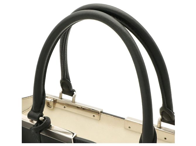 Bolso de mano Fendi Trois Jours de piel negra Negro - vista 5