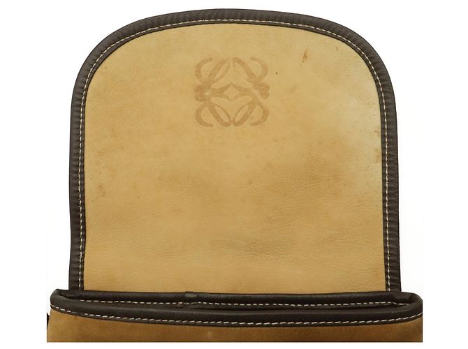 Borsa a tracolla Pochette in camoscio Loewe Cachi Marrone scuro - vista 10
