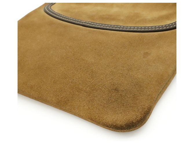 Borsa a tracolla Pochette in camoscio Loewe Cachi Marrone scuro - vista 4