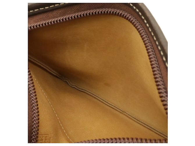 Borsa a tracolla Pochette in camoscio Loewe Cachi Marrone scuro - vista 7