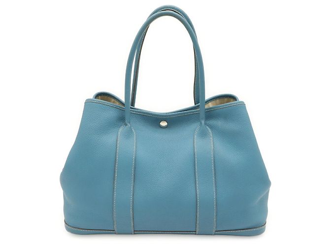 Hermès Borsa Tote HERMES Garden PM Blu chiaro - vista 2